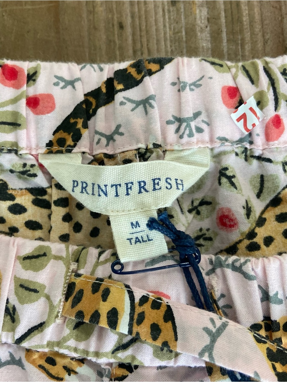 Printfresh Pajama Bottoms Leopard Print PJ Pants in Bagheera Medium Tall - Picture 5 of 5